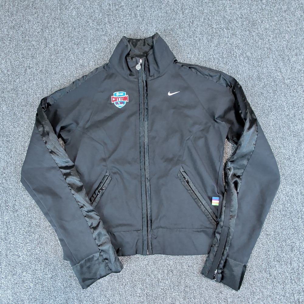 Nike Cotton Bowl Classic Track Jacket Kids Small 4-6 Black Full Zip Alabama Logo